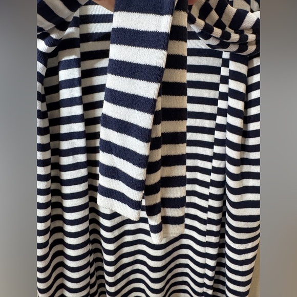 NWT Banana Republic Navy Blue White Striped Nautical Knit Open Front Cardigan S - Picture 5 of 13
